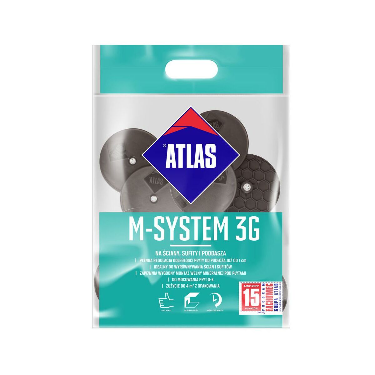 Zestaw łączników do montażu płyt g-k M-SYSTEM 3G L200 Atlas