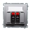Gniazdo głośnikowe PODWÓJNE BASIC MODUŁ Srebrny KONTAKT SIMON