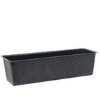 Skrzynka balkonowa 58.7 x 17.3 cm plastikowa z podstawką antracytowa RATOLLA