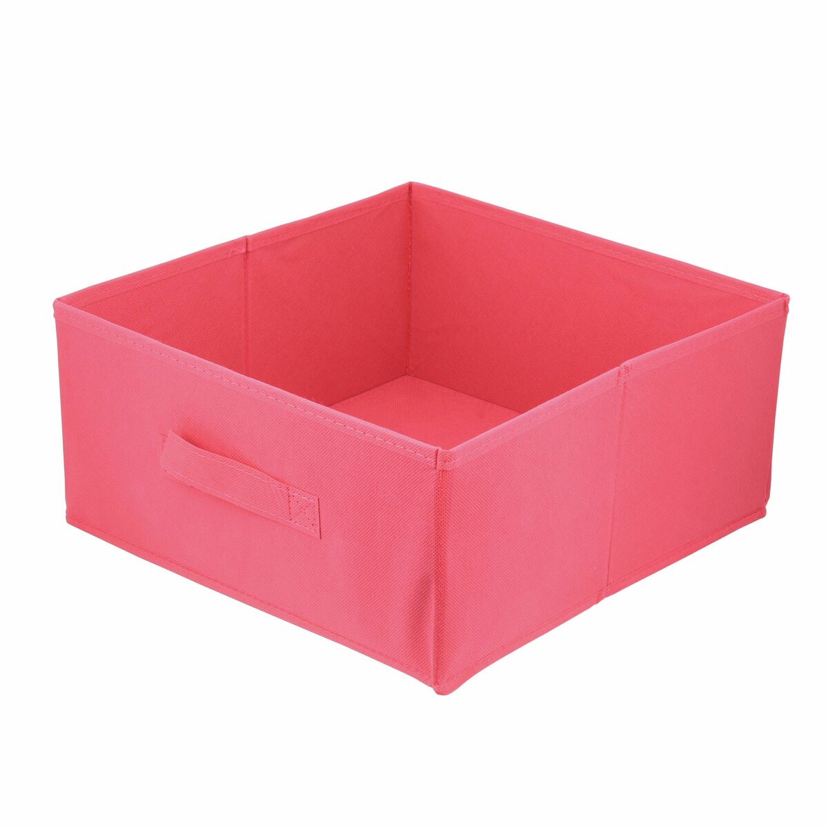 Pudełko tekstylne Kub 31 x 31 x 15 cm ciemnoróżowe