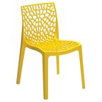 Krzesło ogrodowe Gruvyer 52 x 81 cm plastikowe żółte