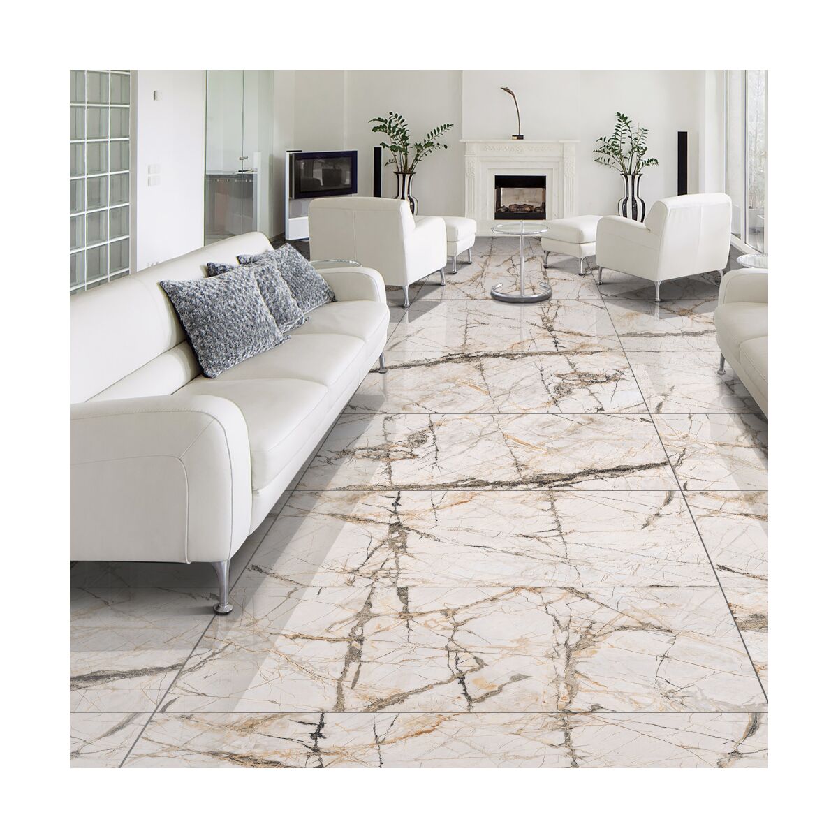 Gres szkliwiony Grisal White Rekt. 60 X 120 Egen