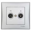 Gniazdo RTV końcowe SEDNA aluminium SCHNEIDER ELECTRIC