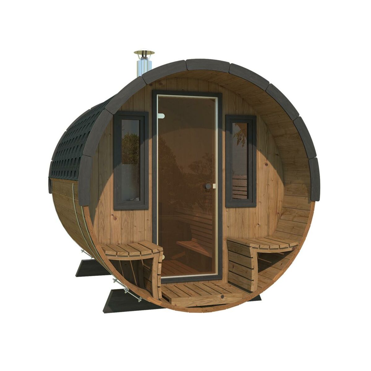 Sauna ogrodowa Lux 250x235 cm Ecosauna