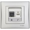 Gniazdo telefoniczno - komputerowe SEDNA aluminium SCHNEIDER ELECTRIC