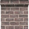 Tapeta DARK BRICK 3D bordowa imitacja cegły winylowa na flizelinie INSPIRE