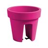 Doniczka balkonowa 24.5 x 24.5 cm plastikowa różowa LOFLY RAILING PROSPERPLAST