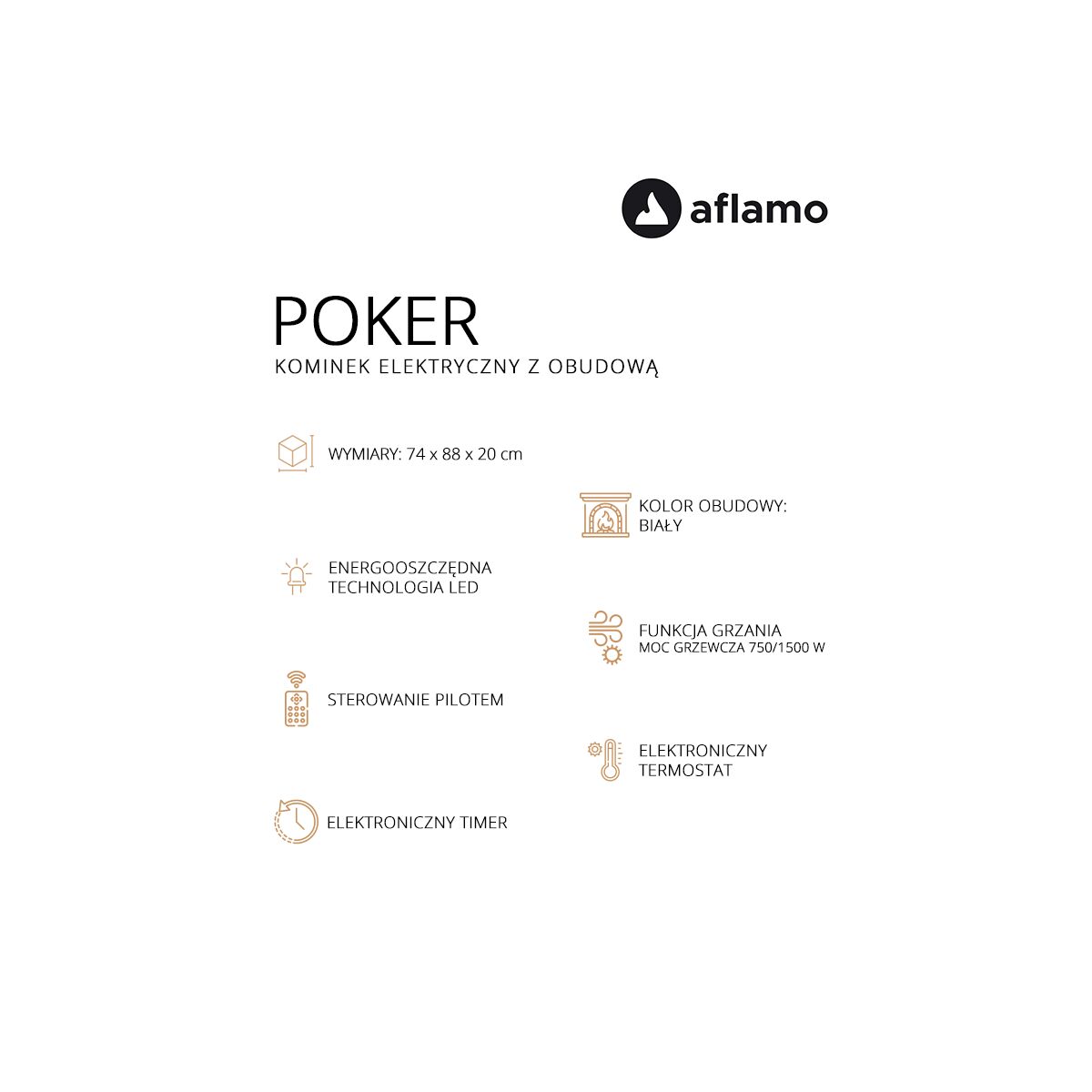 Obudowa kominka POKER AFLAMO