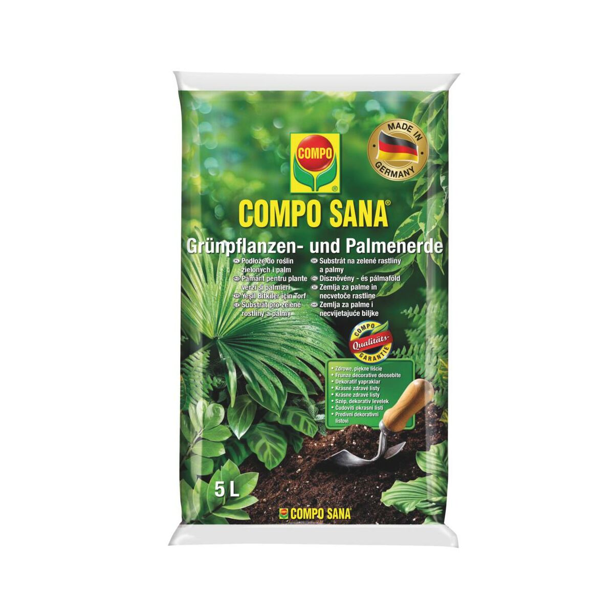 Podłoże do roślin zielonych i palm 5l Compo Sana