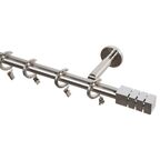Karnisz TERSO 240 cm pojedynczy nikiel 19 mm metalowy