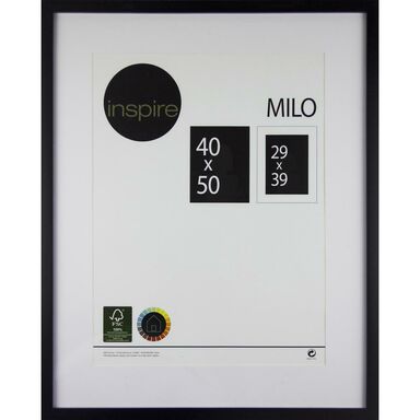 Ramka na zdjęcia Milo 40 x 50 cm czarna MDF Inspire