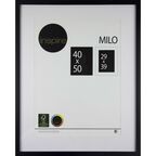 Ramka na zdjęcia Milo 40 x 50 cm czarna MDF Inspire
