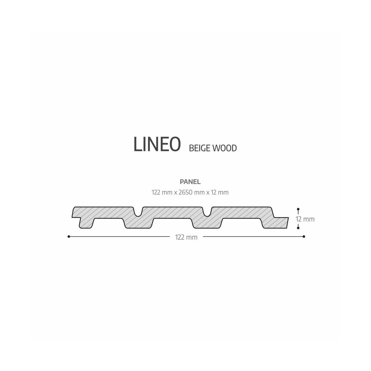 Panel ścienny PCV dekoracyjny Lineo Beige Wood Fllow