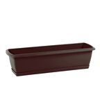 Skrzynka balkonowa 59 x 18.4 cm plastikowa brązowa z podstawką ISE600P PROSPERPLAST