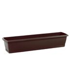 Skrzynka balkonowa 78.6 x 18.4 cm plastikowa brązowa z podstawką ISE800P PROSPERPLAST