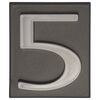Cyfra 5 wys. 5 cm PVC grafitowa