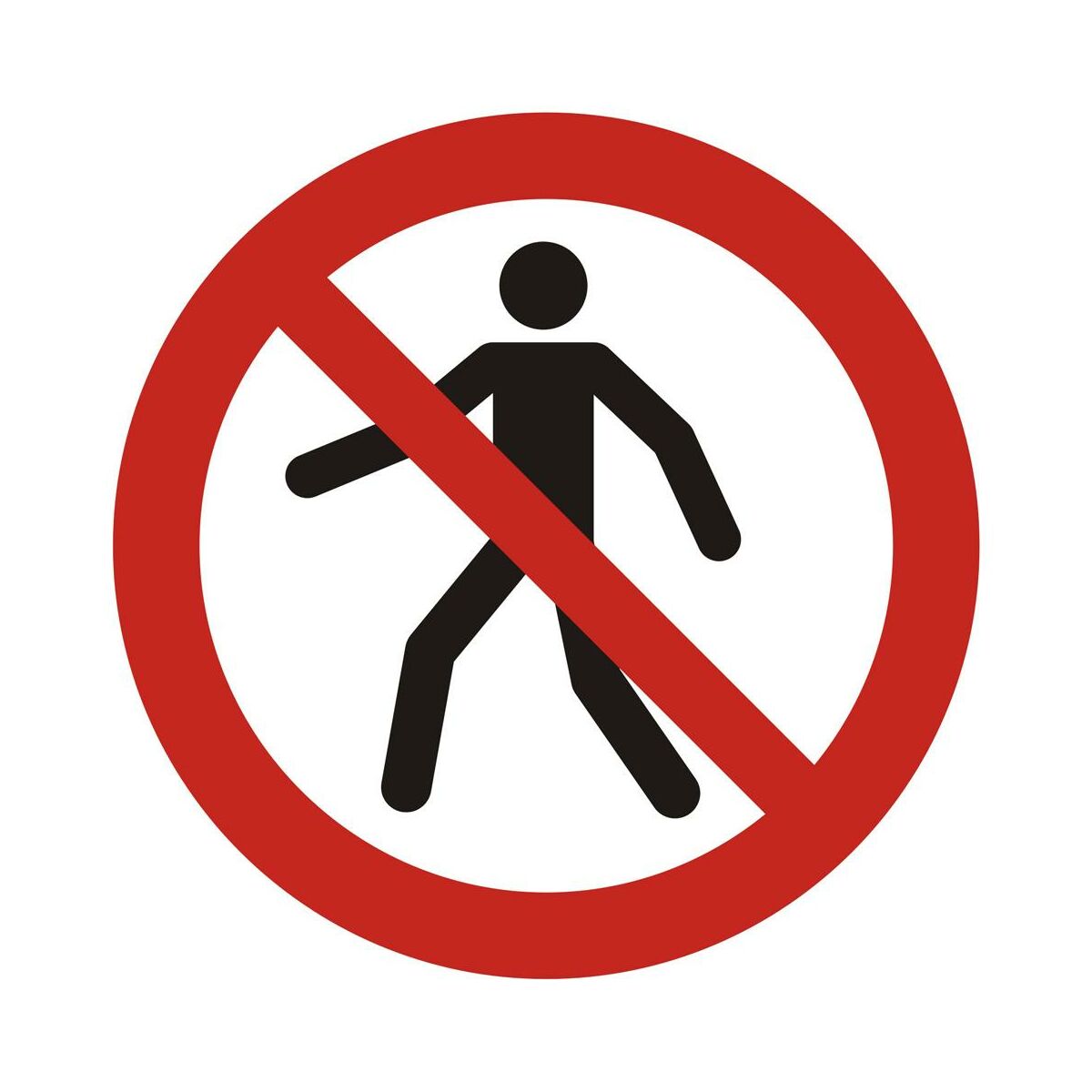 Znak informacyjny 'Zakaz przejścia' 15x15 cm