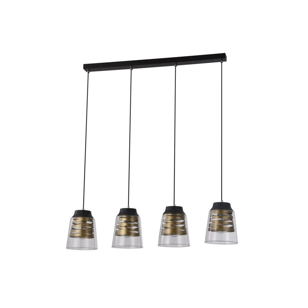 Lampa wisząca Fresno czarna 4 x E27 Candellux