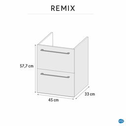Szafka pod umywalkę Remix Black Mat 45 Sensea