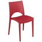 Krzesło ogrodowe Paris 47 x 80 cm plastikowe czerwone