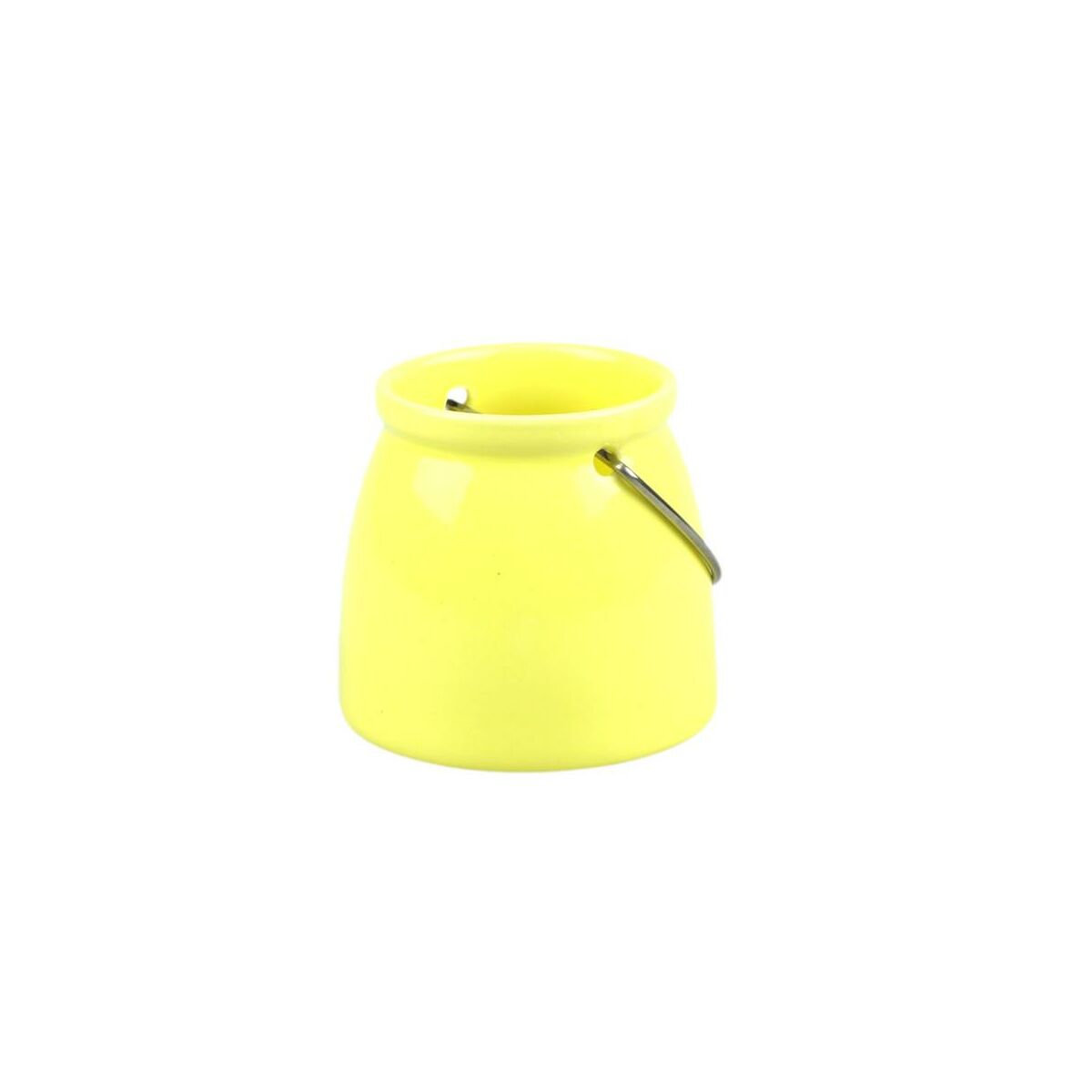 Świecznik wielkanocny 7.5 cm żółty ceramiczny