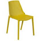 Krzesło ogrodowe Stockholm 47 x 79 cm plastikowe żółte Telehit Garden