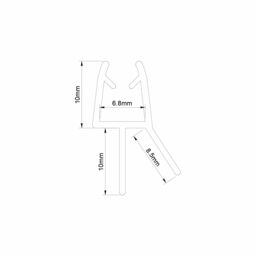Uszczelka do kabiny prysznicowej pióro 68 CM SEA-HORSE