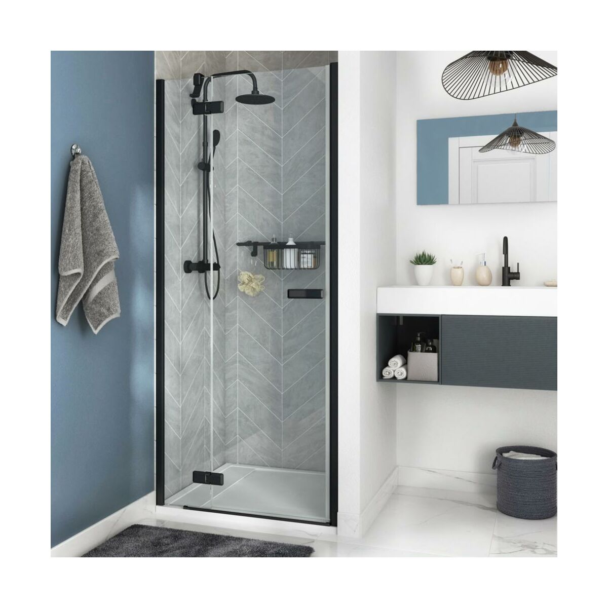 Drzwi prysznicowe uchylne Neo 90 X 200 Sensea
