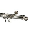 Karnisz DAVI 160 cm podwójny nikiel 16 mm metalowy