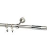 Karnisz pojedynczy PRADO WAVE chrom 200 cm 19 mm metalowy