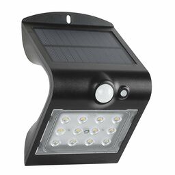 Naświetlacz solarny Kano czarny z czujnikiem LED Inspire