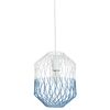 Lampa wisząca Meredith biało-niebieska E27 Inspire
