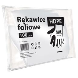 Rękawice ochronne foliowe 100 szt. r. M / L HDPE