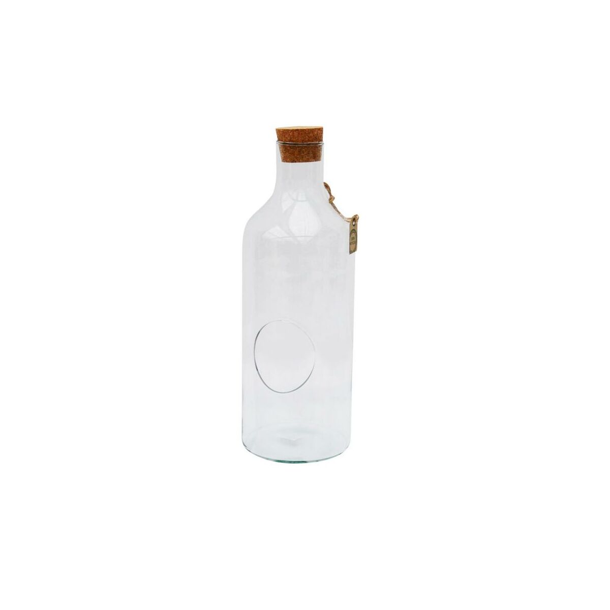 Butelka dekoracyjna 14.5x42 cm szklana z otworem i korkiem