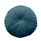 Poduszka okrągła welurowa Tony ciemnoniebieska śr. 40 cm Inspire