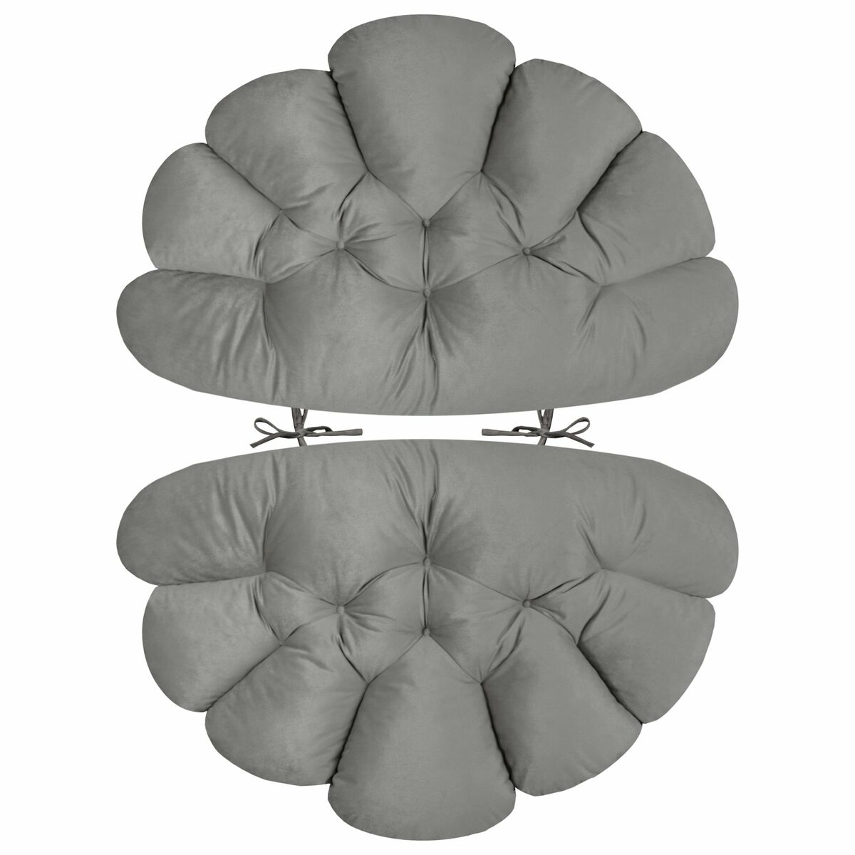 Poduszka na fotel, podłogę Flores Velvet szara 160