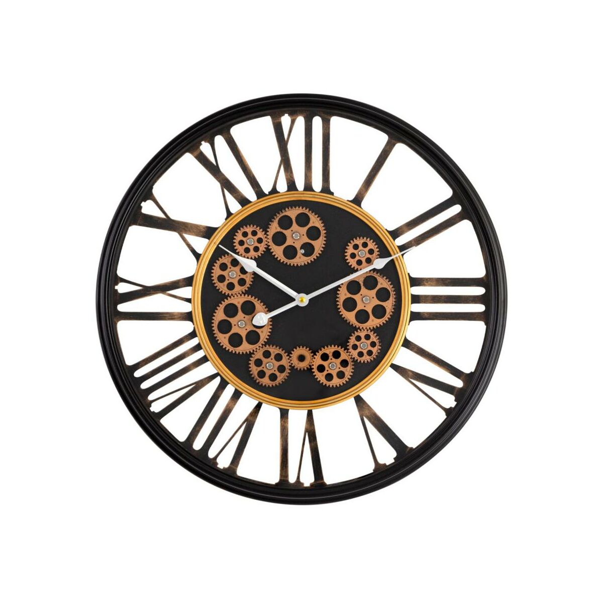 Zegar ścienny 19B śr. 54 cm czarno-złoty