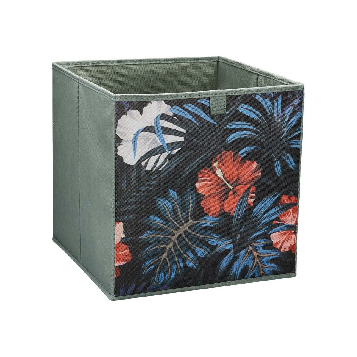 Pudełko tekstylne Kub 31 x 31 x 31 cm kwiaty
