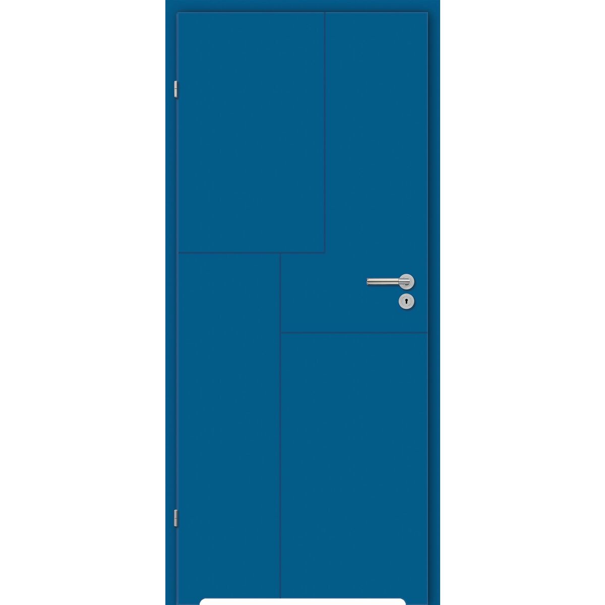 Drzwi wewnętrzne łazienkowe z podcięciem wentylacyjnym Tela Niebieskie 80 Lewe Classen