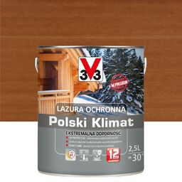 Lazura do drewna Polski Klimat Ekstremalna odporność 2.5 l Sosna oregońska V33