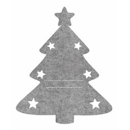Podkładka świąteczna pod sztućce Choinka 20 x 15 cm szara