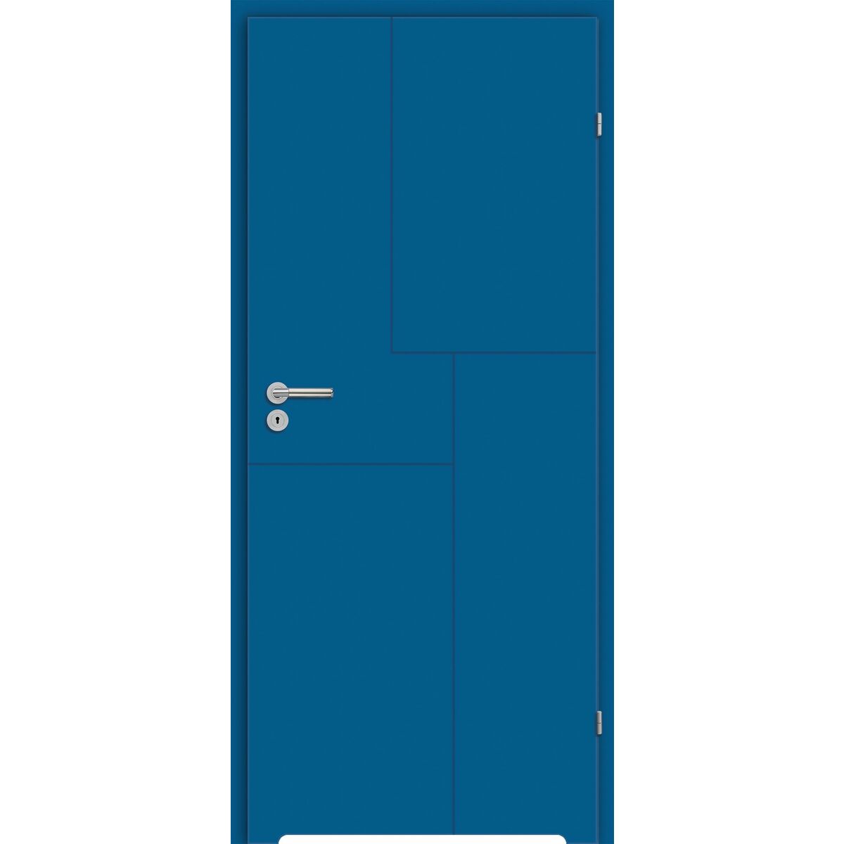 Drzwi wewnętrzne łazienkowe z podcięciem wentylacyjnym Tela Niebieskie 90 Prawe Classen