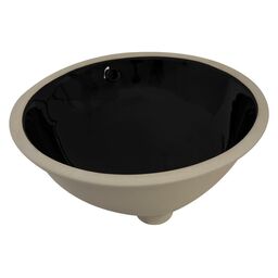 Umywalka ceramiczna podblatowa Nel Czarna 53 Rea