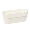 Osłonka na doniczki 30 x 11.7 cm plastikowa kremowa ROSA