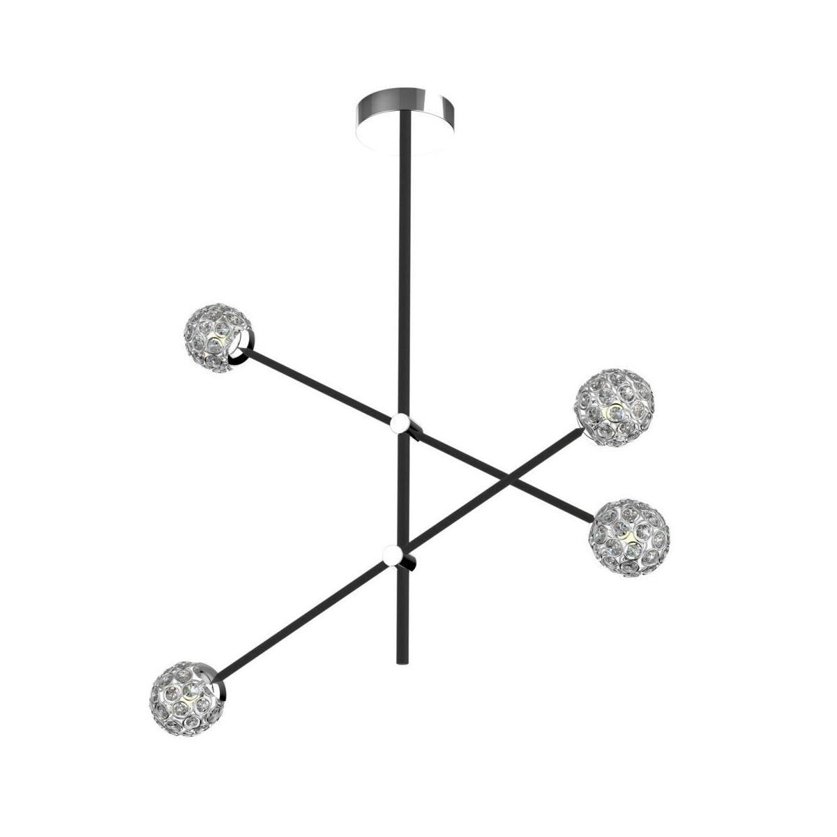 Lampa wisząca Paksos czarna 4 x G9 Candellux