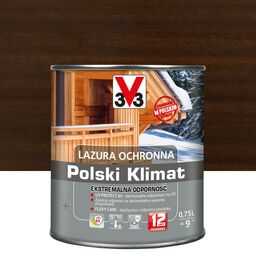 Lazura do drewna Polski Klimat Ekstremalna odporność 0.75 l Palisander V33