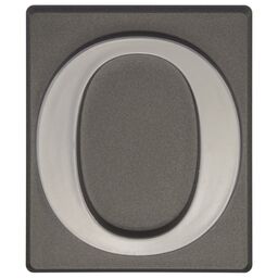 Cyfra 0 wys.5 cm plastikowa grafitowa