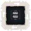 Gniazdo podwójne 2xUSB QUADRO Czarny EFAPEL