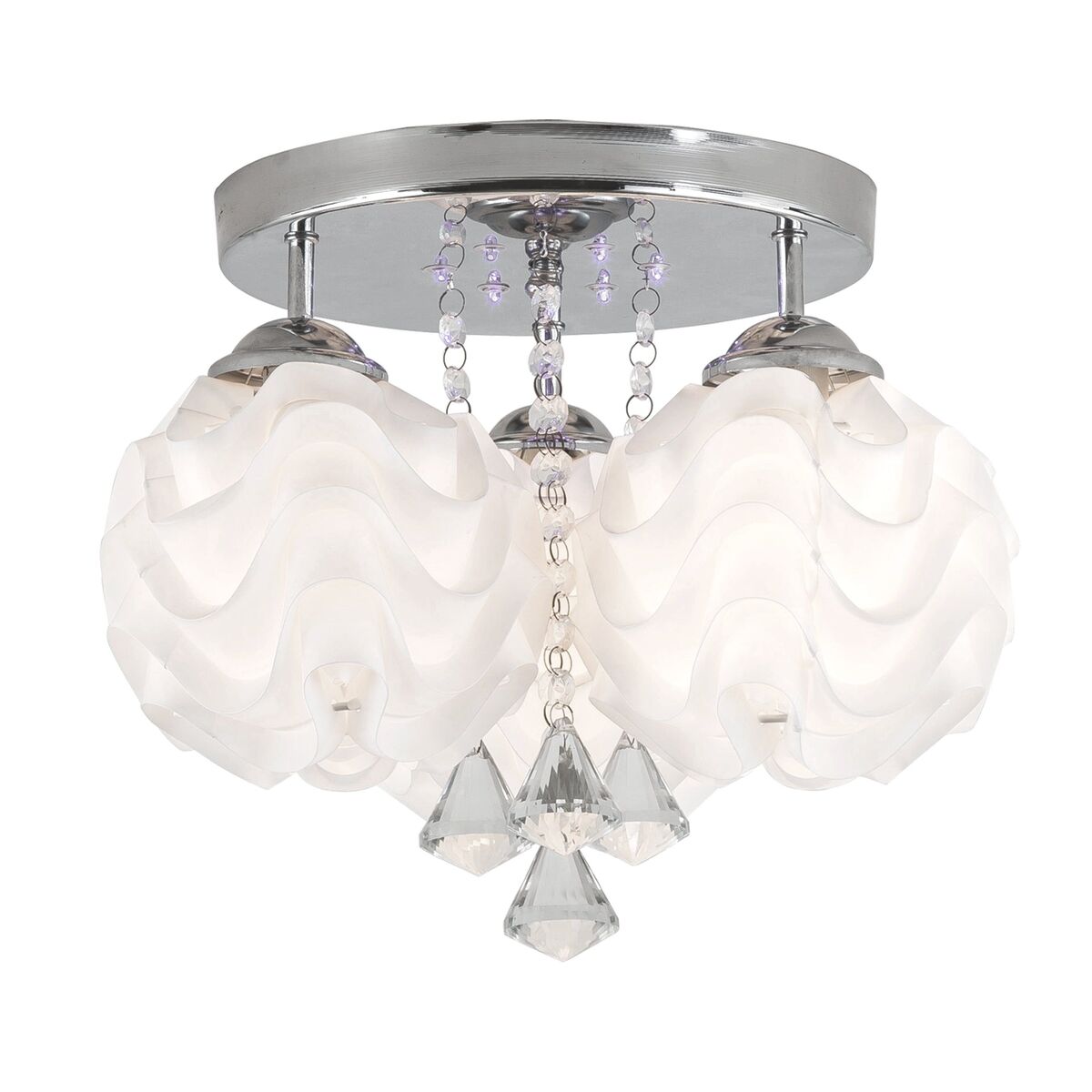 Lampa sufitowa Sada biała z chromem E14 Light Prestige