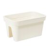 Donica balkonowa na balustradę 45 x 29 cm plastikowa kremowa LOBELIA